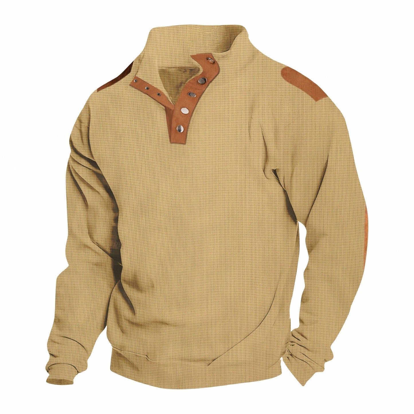 Herren Sweatpullover Komfortabel Praktisch Mit Knöpfen