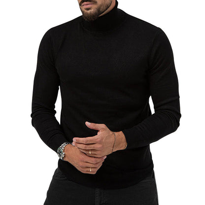 Herren Pullover Stehkragen Weich Strick Modern
