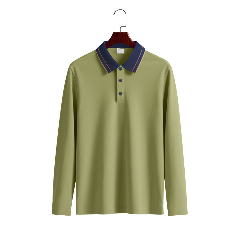 Herren Poloshirt Langarm Moderner Kragen Berlin Style