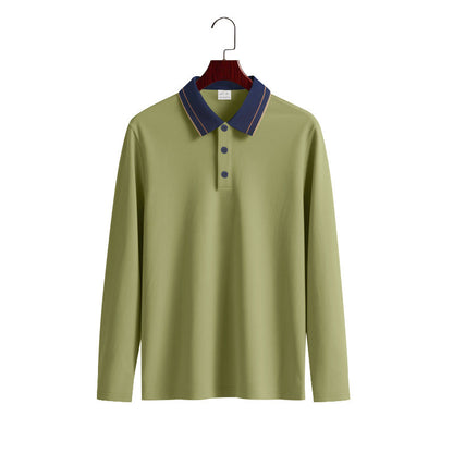 Herren Poloshirt Langarm Moderner Kragen Berlin Style
