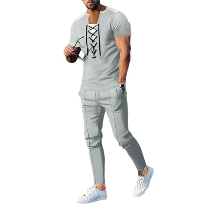 Herren Freizeitoutfit Lässig Elastisch Schnüren