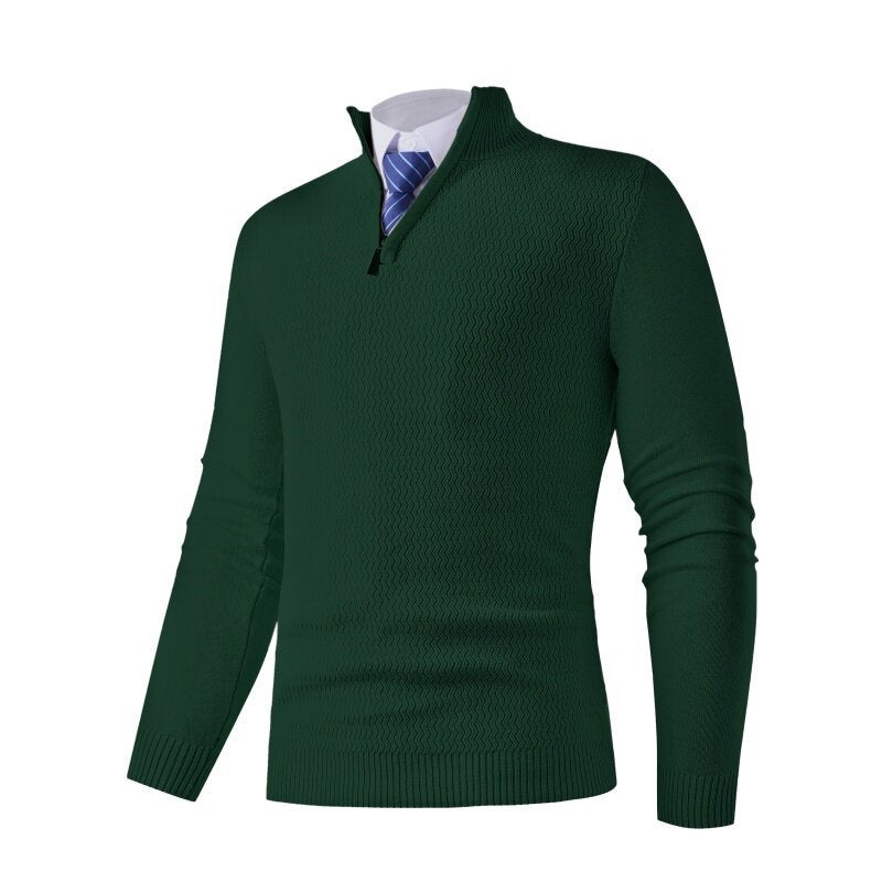 Herren Pullover Strick Modern Stehkragen