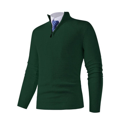 Herren Pullover Strick Modern Stehkragen