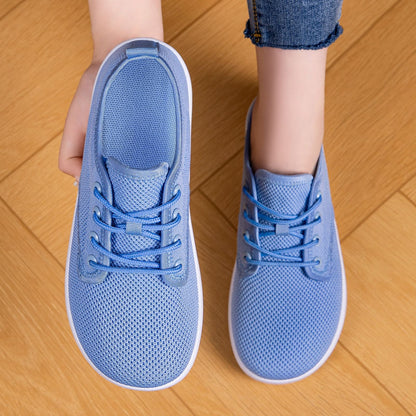 Damen Sneaker Atmungsaktiv Elastisch Leder Schuhe
