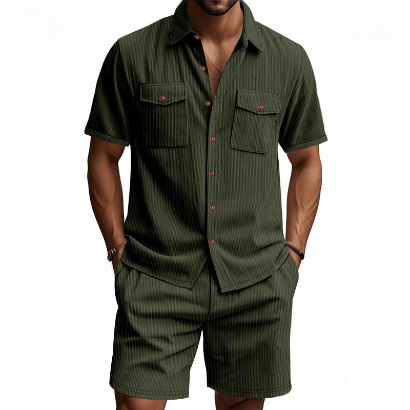 Herren Sommer Set Kurzarm Hemd und Shorts Berlin Style