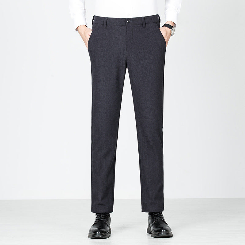 Herren Anzughose Slim Fit Modern Elegant Schwarz