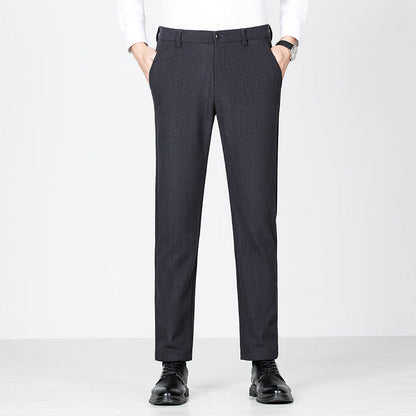 Herren Anzughose Slim Fit Modern Elegant Schwarz