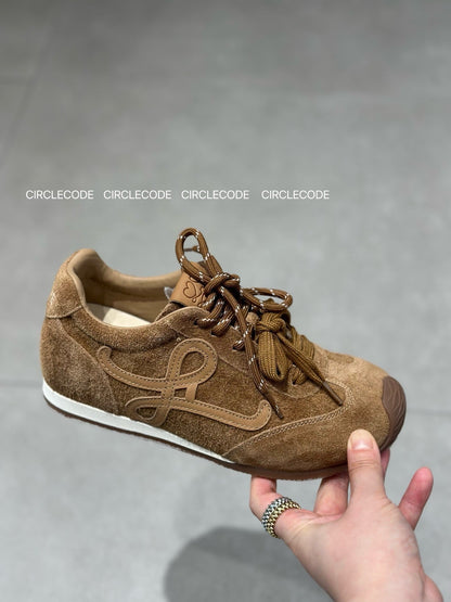 Damen Sneaker Wildleder Schnürsenkel Modisch