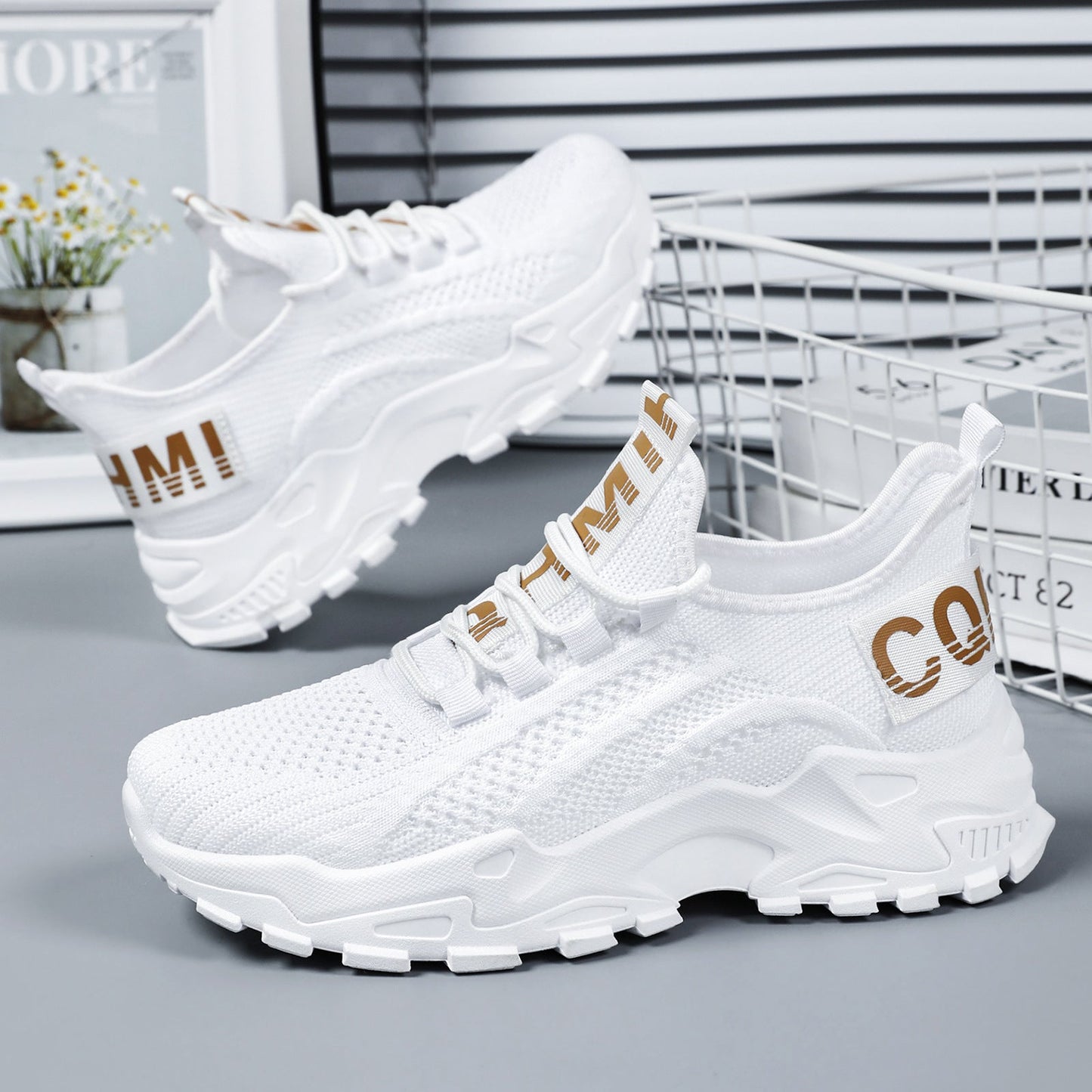 Damen Sneaker Sportlich Bequem atmungsaktiv Mesh