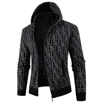 Herren Strickjacke Zopfmuster Kuschelig Modern