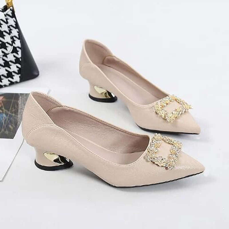 Damen Ballerinas Schmuckdetail Weich Innenfutter Elegant