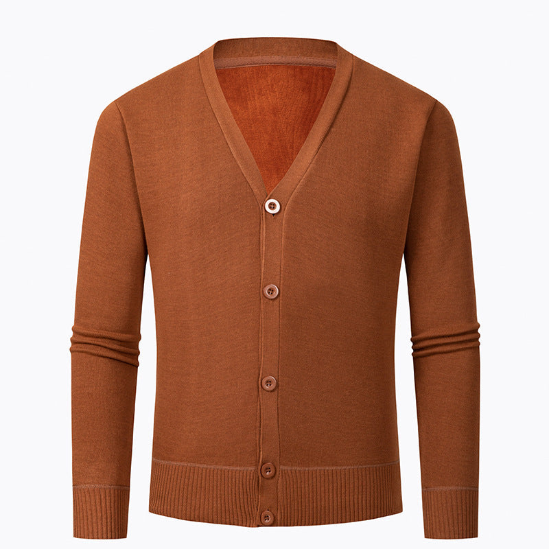 Herren Strickjacke V-Ausschnitt Modern Knopflos Elegante