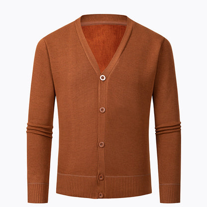 Herren Strickjacke V-Ausschnitt Modern Knopflos Elegante