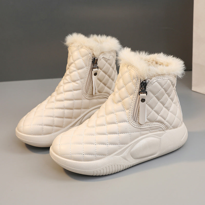 Damen Winterstiefel Warmgefüttert Rutschfest Reißverschluss