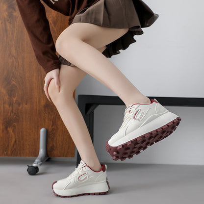 Damen Plateau Sneaker Sportlich Rutschfest Modisch