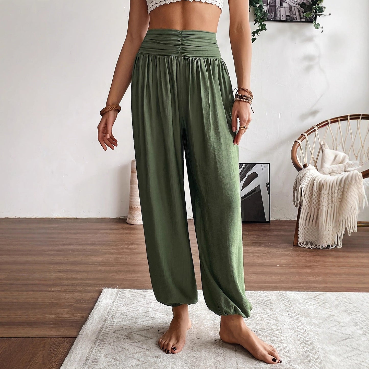 Damen Haremshose Atmungsaktiv Bequem Elegant