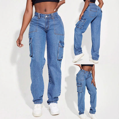 Damen Cargo-Hose Modern Bequem Berlin-Stil