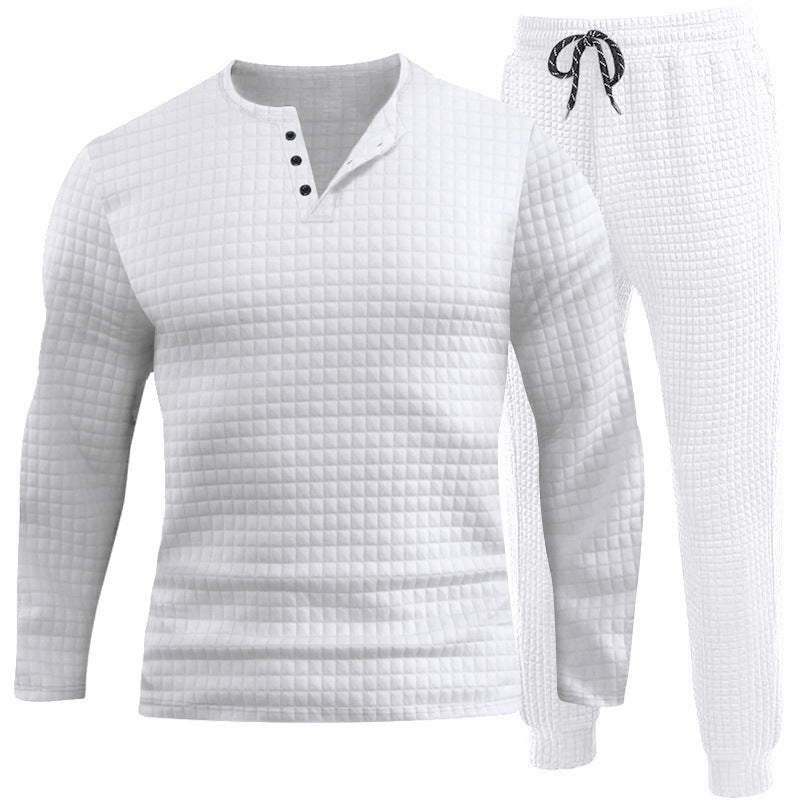 Herren Sportanzug Langarmshirt Jogginghose Grau