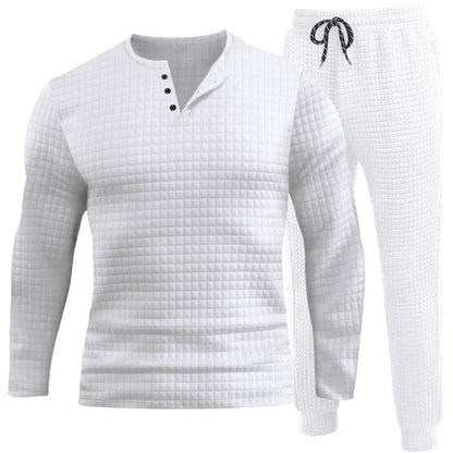 Herren Sportanzug Langarmshirt Jogginghose Grau