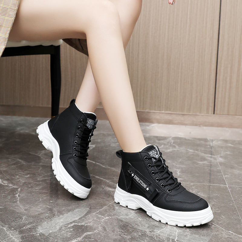 Damen Sneaker Hoch Schaft Robust Sohle Modisch