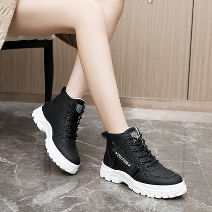 Damen Sneaker Hoch Schaft Robust Sohle Modisch