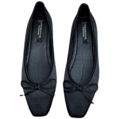 Damen Ballerinas Elegant Schleife Flach