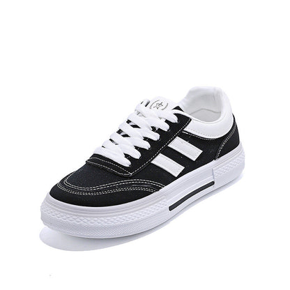 Damen Sneaker Sportlich Bequem Laufsohle Weiß