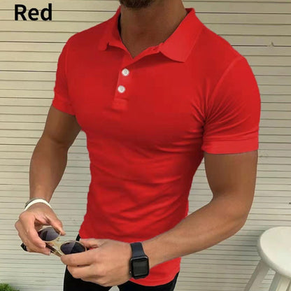 Herren Polohemd Slim Fit Moderner Kragen
