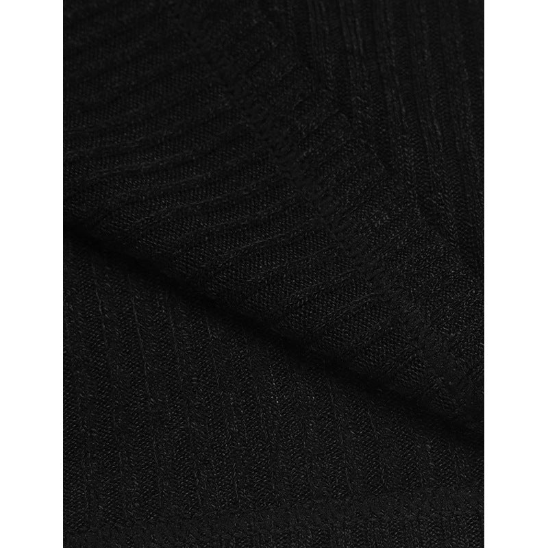Herren Longsleeve Elastisch Ripp-Oberteil Modern