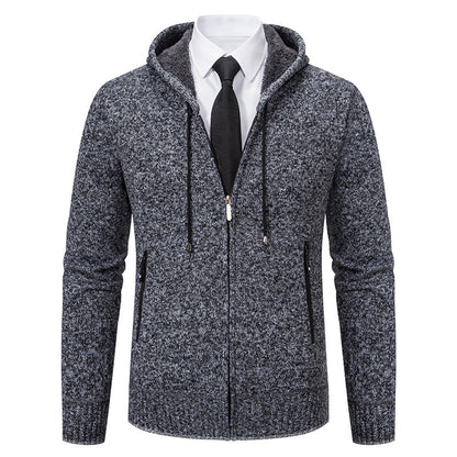 Herren Kapuzenjacke Softshell Fleece Innenausstattung Elegant Schwarz