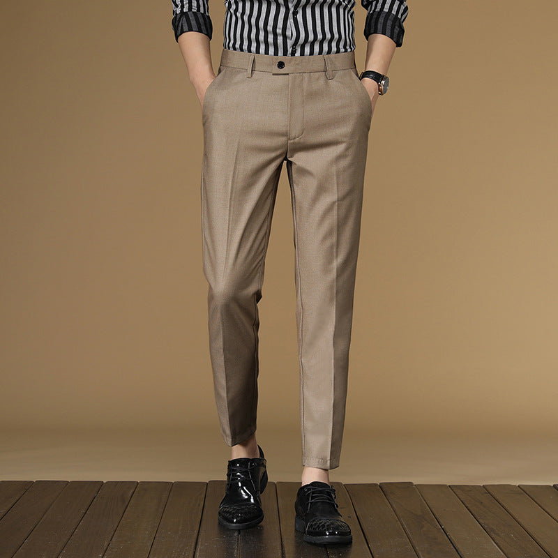 Herren Anzughose Slim Fit mit feiner Struktur