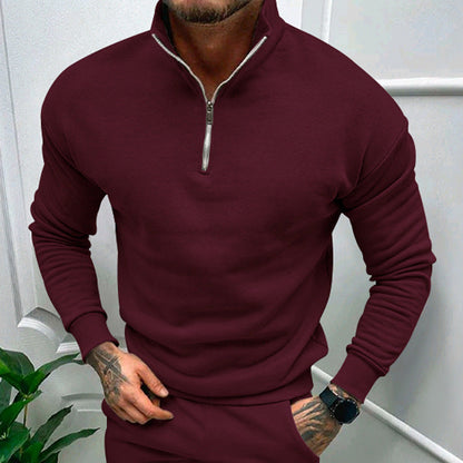 Herren Pullover Eleganter Style Kragen Reißverschluss Modern