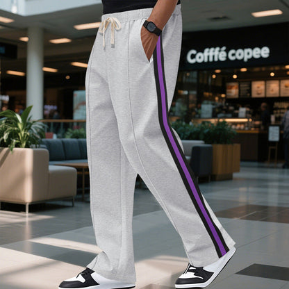 Herren Freizeithose Bequem mit Seitenstreifen Modern