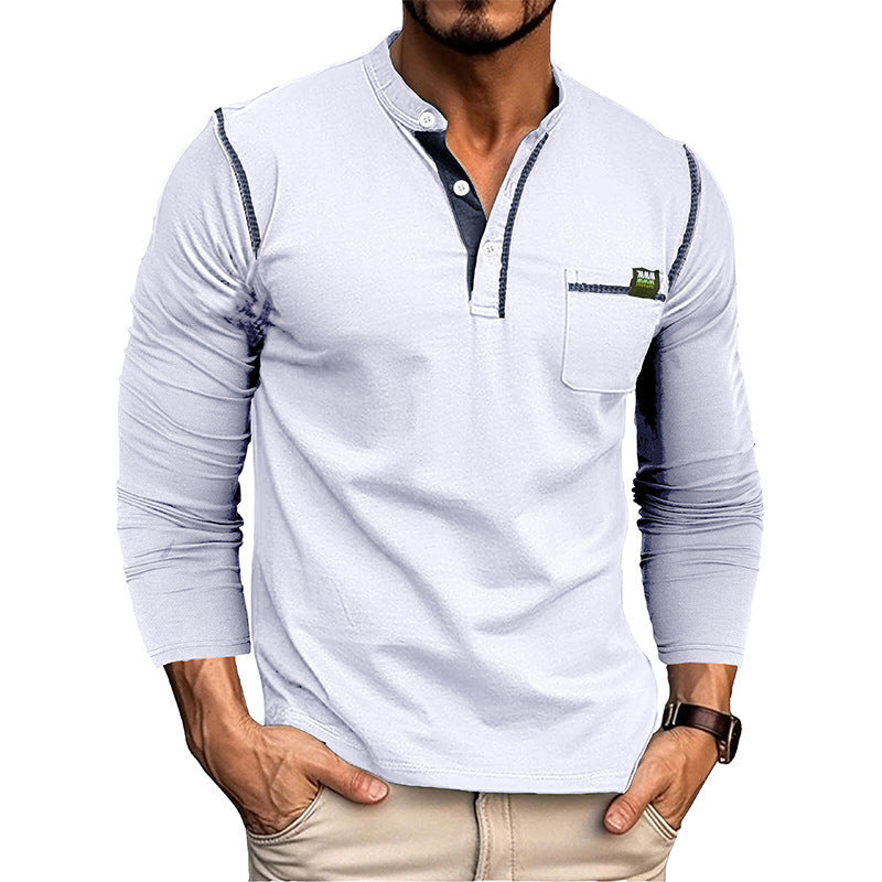Herren Langarmshirt Modern Strukturdesign Slimfit