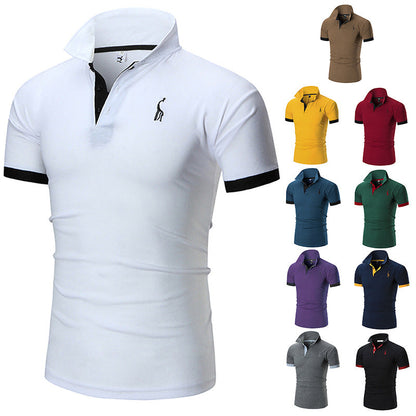 Herren Poloshirt Slim Fit Moderner Kragen