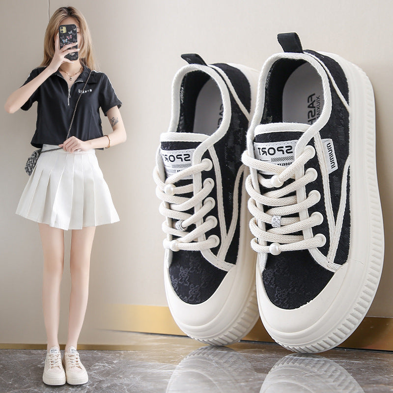 Damen Sneaker Komfortabel Dicksohlige Schuhe Frauen Schuhe Modisch