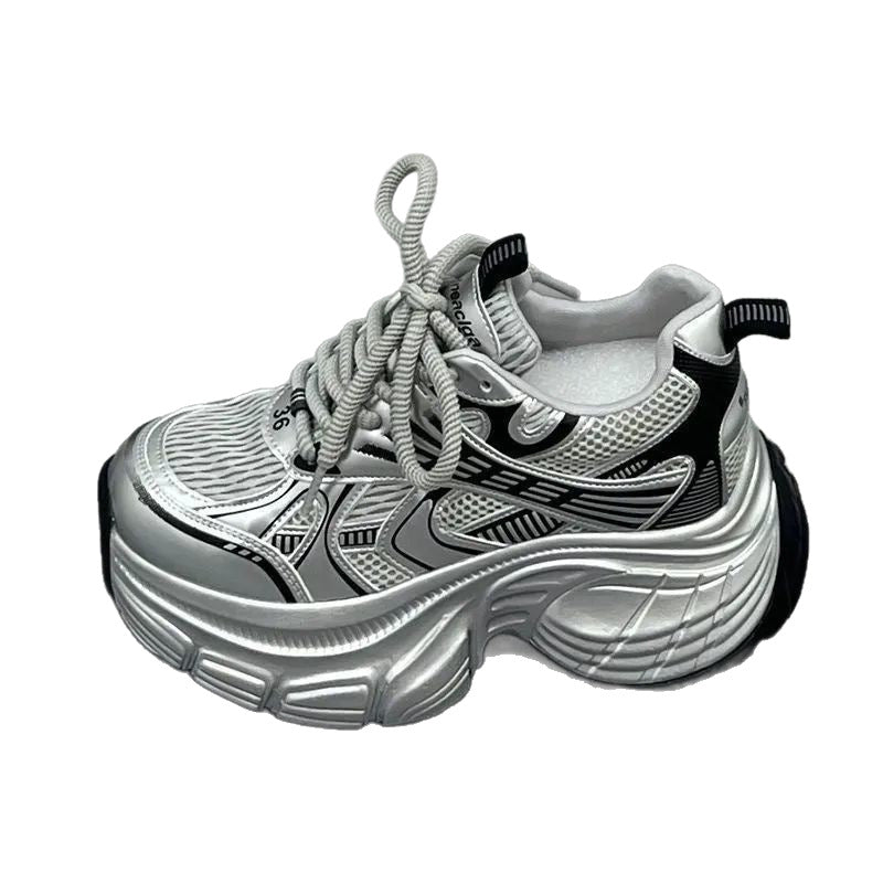 Damen Sneaker Chunky atmungsaktiv Netzstoff