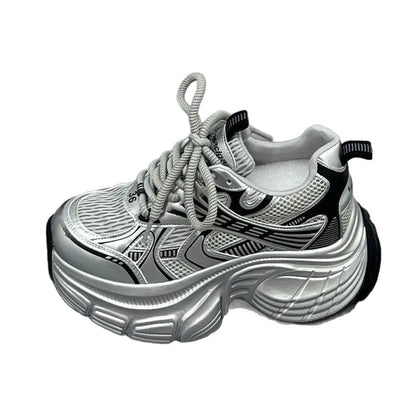 Damen Sneaker Chunky atmungsaktiv Netzstoff