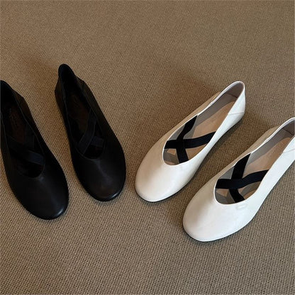 Damen Ballerinas Bequem Elastisch Mit Weichem Innenfutter