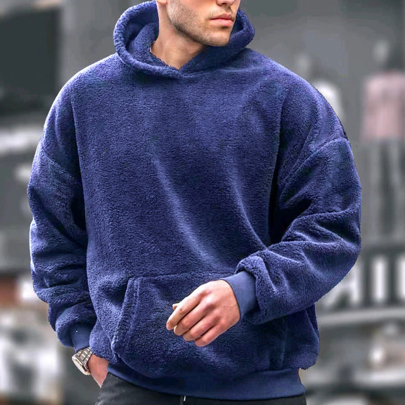 Herren Fleece Pullover Kapuzenpullover Weich Warm