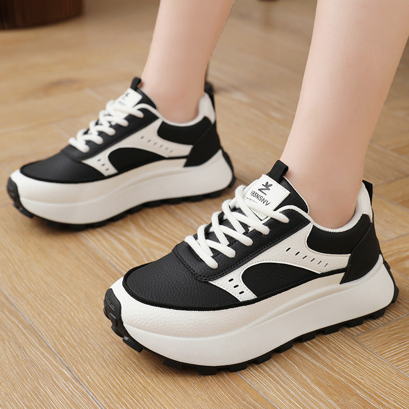 Damen Sneaker Plattform Schuhe Modisch Rutschfest