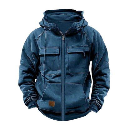 Herren Kapuzenjacke Funktional mit Taschen Urban Style