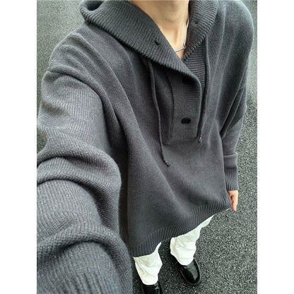 Herren Kapuzenpullover Lässig Strick Warm - BerlinGlamour