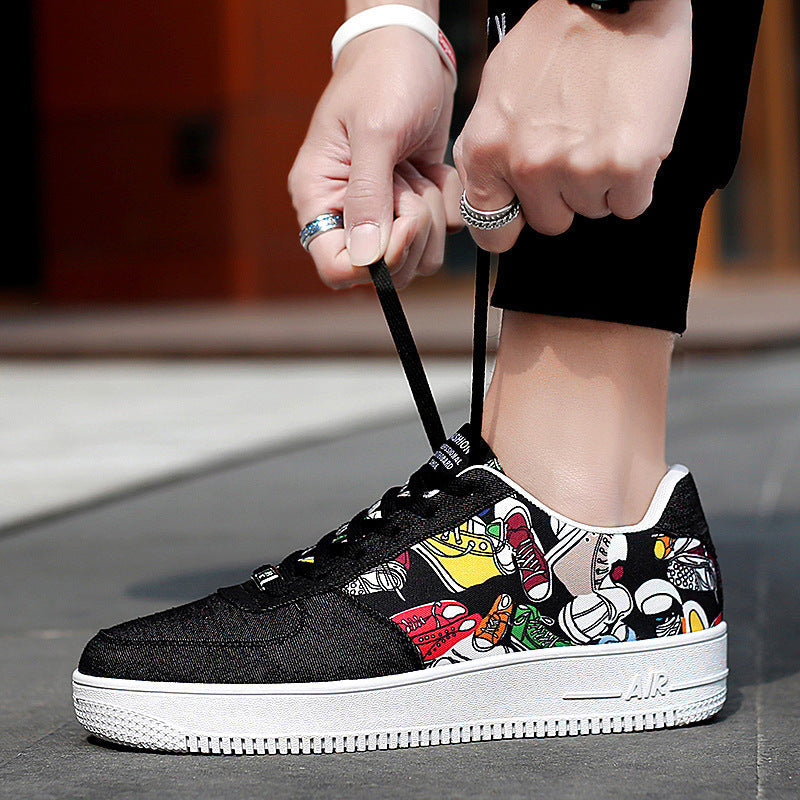 Damen Sneaker Bunt Grafik Design Sportlich Modisch