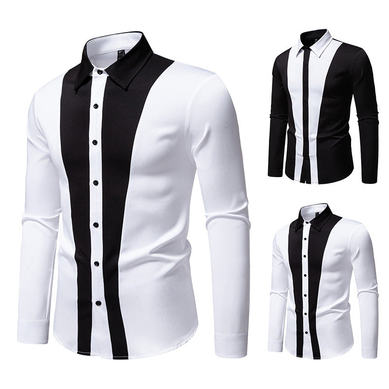 Herren Hemd mit Kontrastfarben Elegantes Design Modern