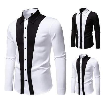 Herren Hemd mit Kontrastfarben Elegantes Design Modern