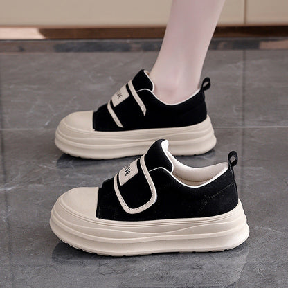 Damen Sneaker Bequem Klettverschluss Weiche Sohle