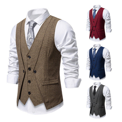 Herren Weste Elegant Strukturmuster Modern