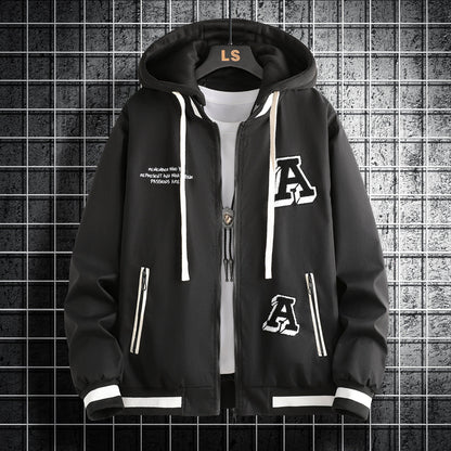 Herren Kapuzenjacke Modern mit stylischen Applikationen - BerlinGlamour