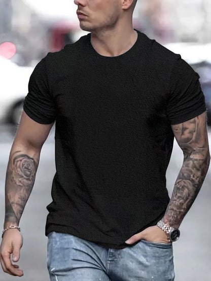 Bequemes Herren T-Shirt mit Struktur Optik